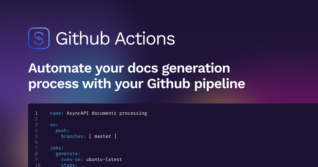 Github Actions | AsyncAPI Initiative for event-driven APIs